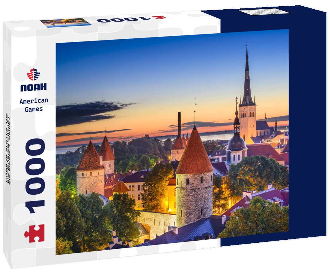 Noah Jigsaw Puzzle Tallinn, Estonia old city skyline at dawn 1000 pieces