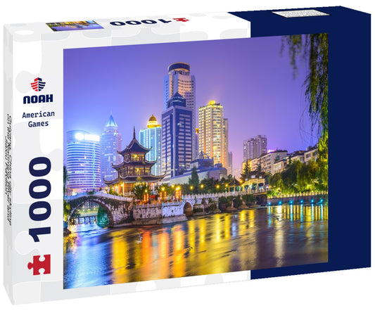 Noah Jigsaw Puzzle Guiyang, China city skyline on the Nanming River and Jiaxiu Pavilion 1000 pieces