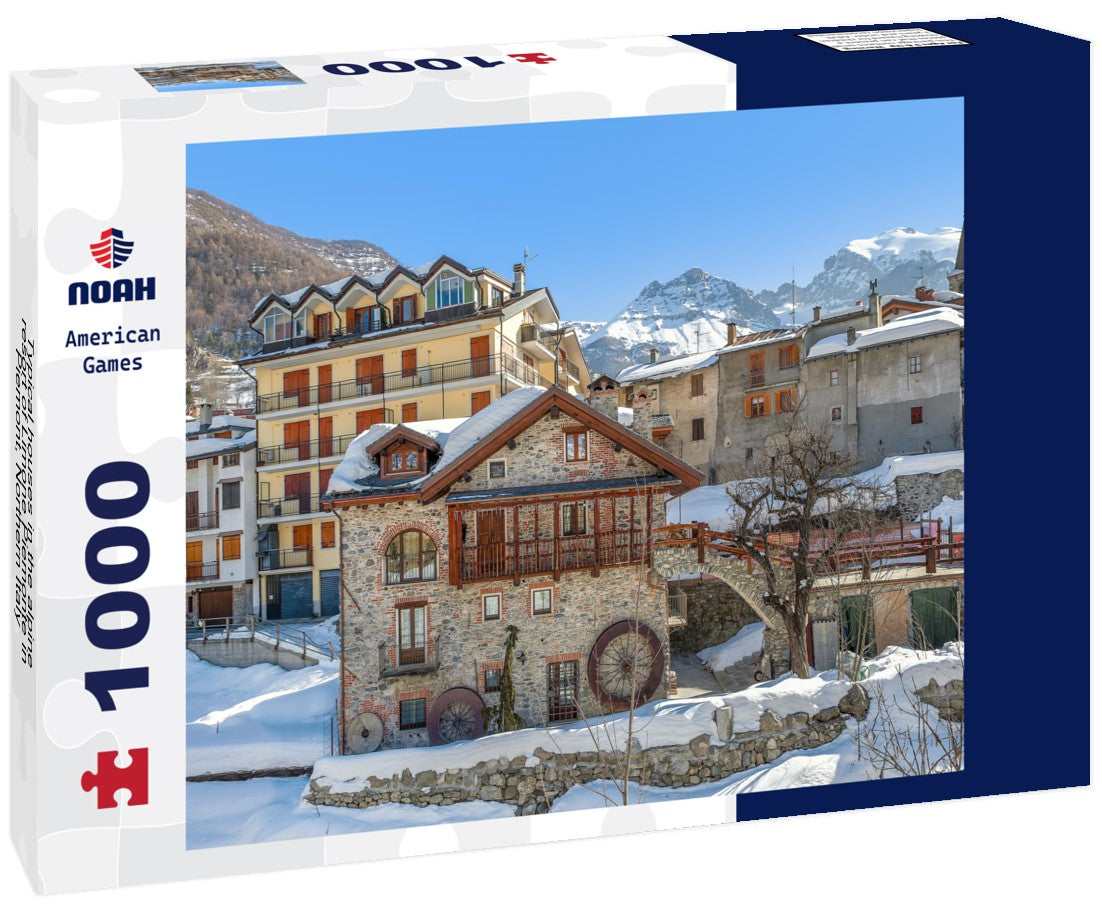 Noah Jigsaw Puzzle Typical houses in the alpine resort of Limone Piemonte in Piemont, Northern Italy 1000 pieces