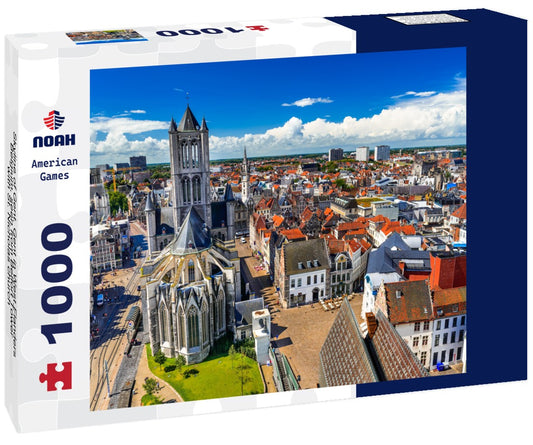 Noah Jigsaw Puzzle Skyline of Gent, Gent in West Flanders, Belgium, seen from Belfort Tower with St. Nicholas church 1000 pieces