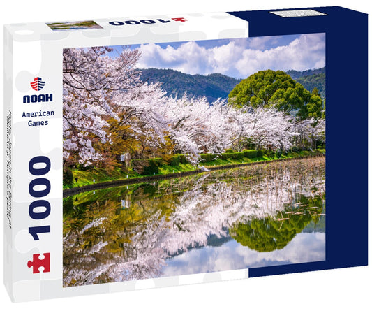 Noah Jigsaw Puzzle Kyoto, Japan in the Spring at Daikaku-ji Temple's pond 1000 pieces