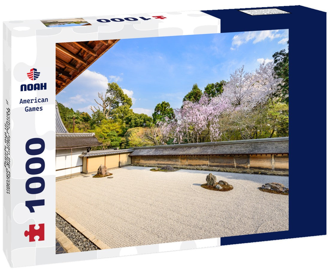Noah Jigsaw Puzzle Kyoto, Japan the Ryoan-ji Temple zen rock garden in the spring 1000 pieces