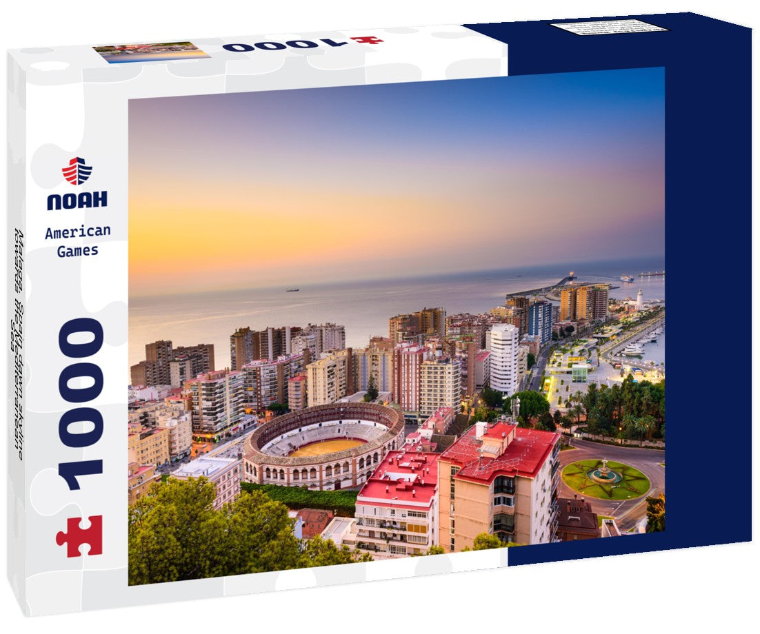 Noah Jigsaw Puzzle Malaga, Spain dawn skyline towards the Mediterranean Sea 1000 pieces