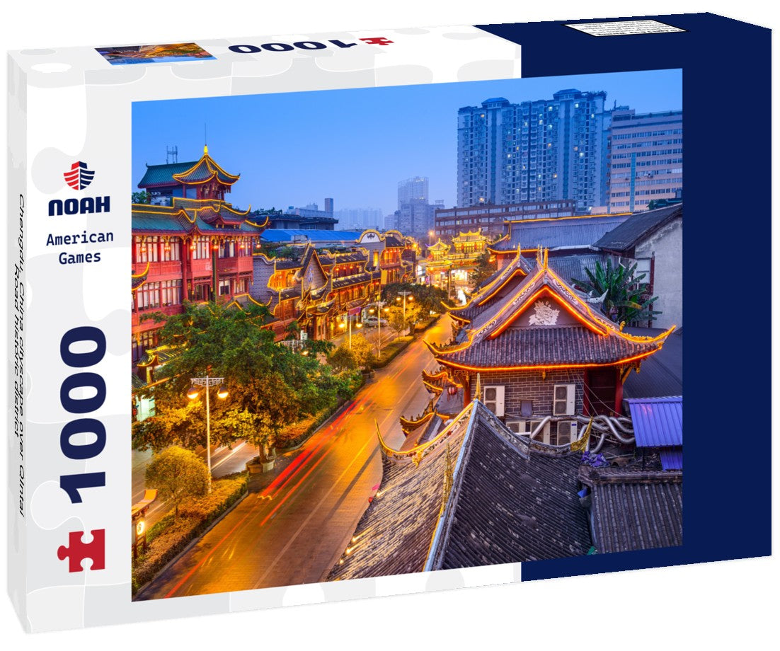 Noah Jigsaw Puzzle Chengdu, China cityscape over QIntai Road historic district 1000 pieces