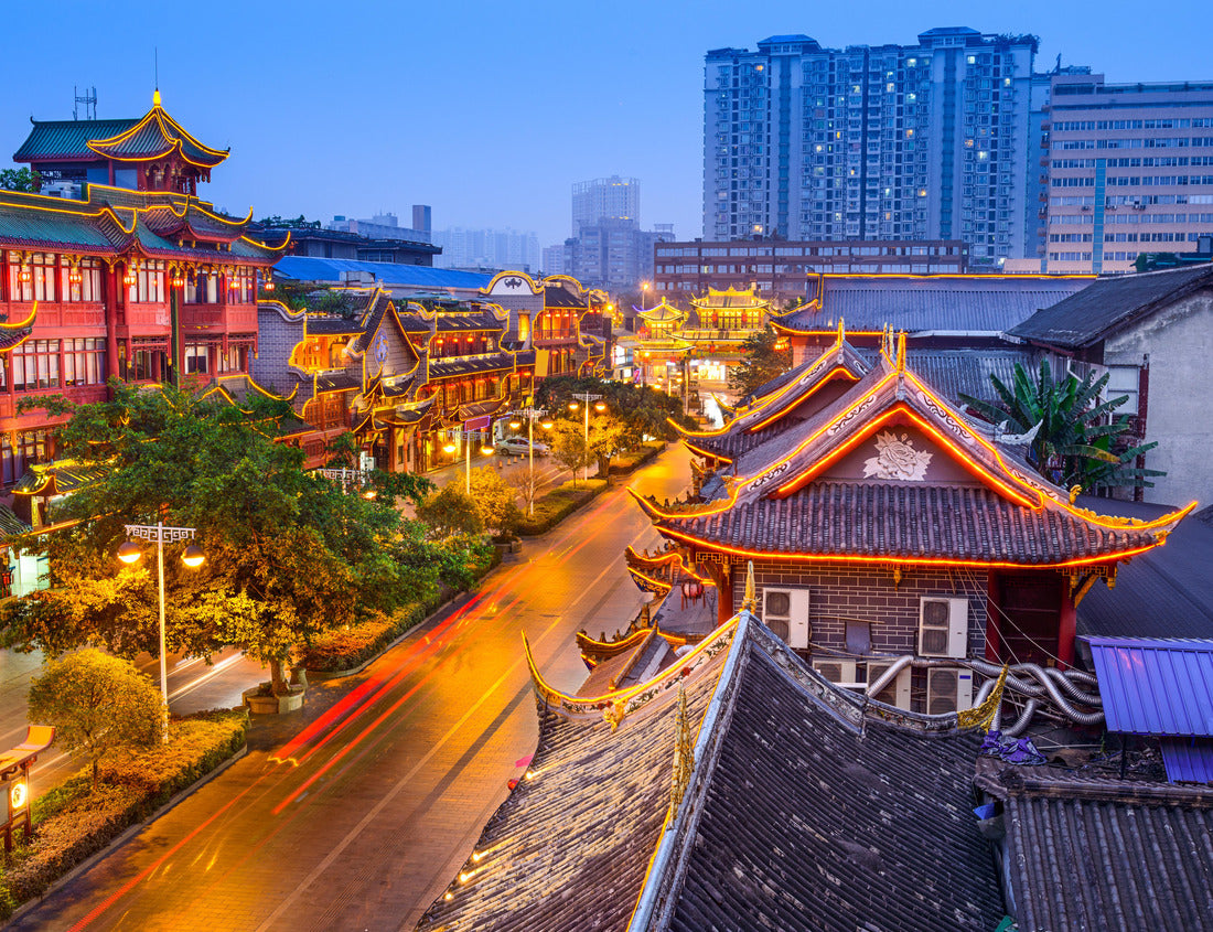 Noah Jigsaw Puzzle Chengdu, China cityscape over QIntai Road historic district 1000 pieces