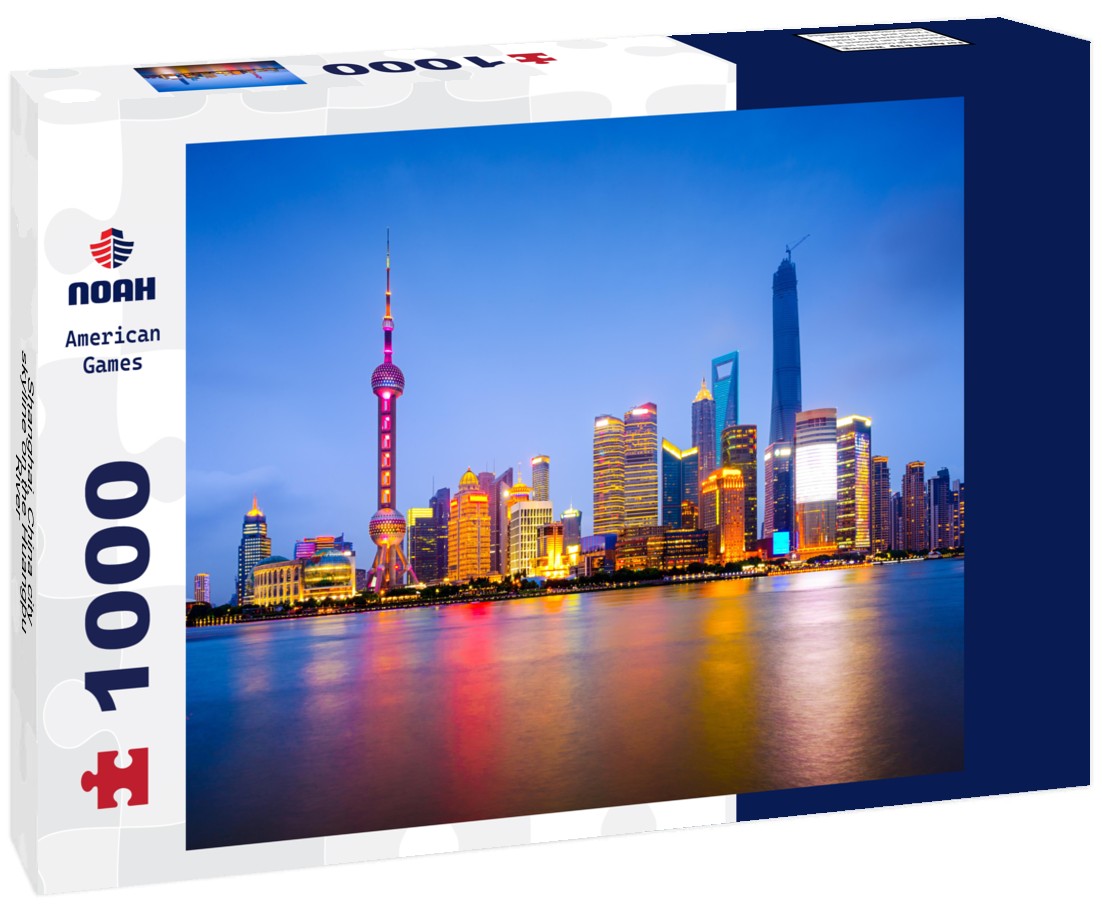 Noah Jigsaw Puzzle Shanghai, China city skyline on the Huangpu River 1000 pieces