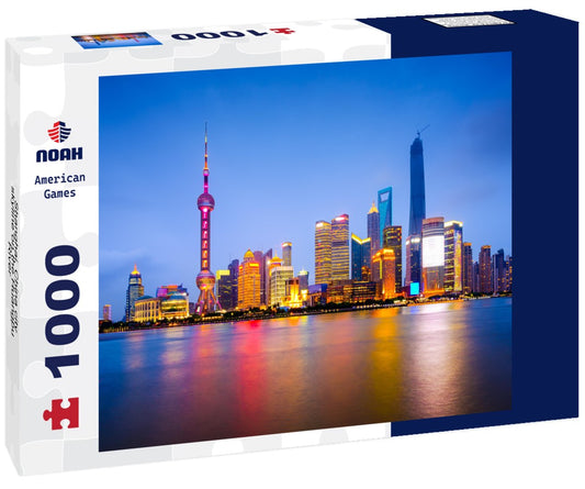 Noah Jigsaw Puzzle Shanghai, China city skyline on the Huangpu River 1000 pieces