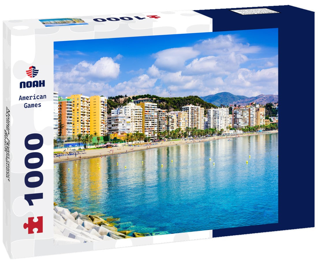 Noah Jigsaw Puzzle Malaga, Spain resort skyline at Malagueta Beach 1000 pieces