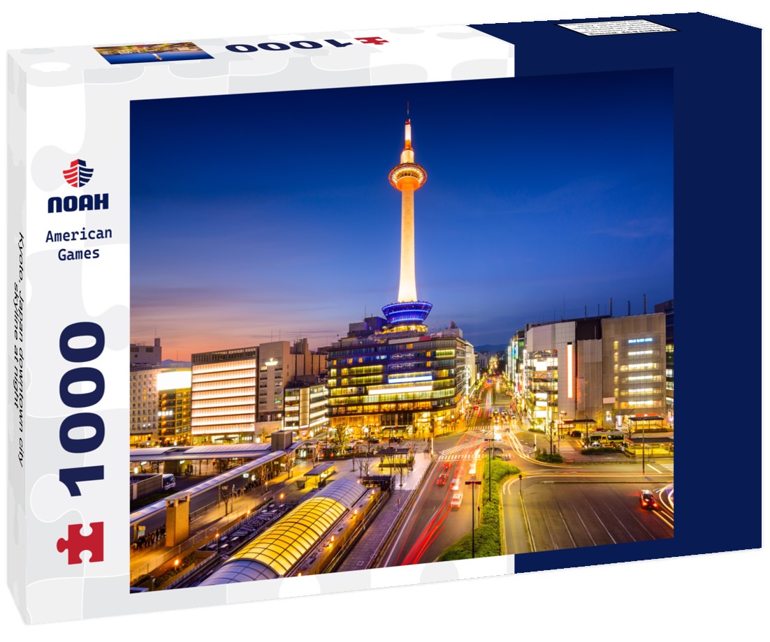 Noah Jigsaw Puzzle Kyoto, Japan downtown city skyline at night 1000 pieces