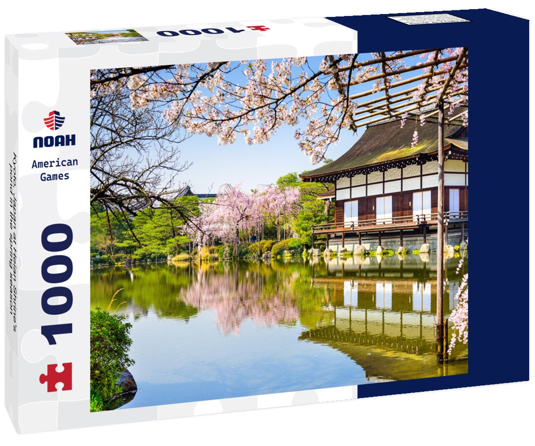 Noah Jigsaw Puzzle Kyoto, Japan at Heian Shrine's pond in the spring season 1000 pieces