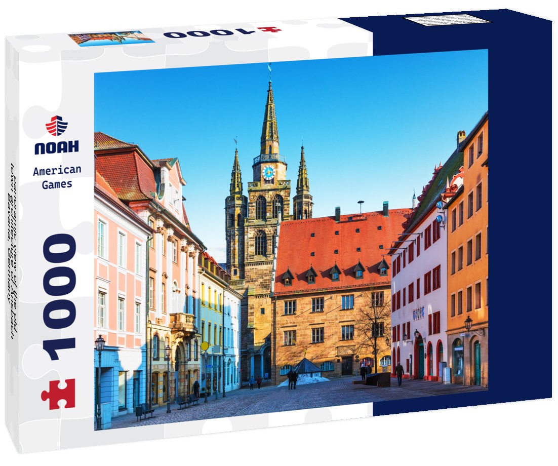 Noah Jigsaw Puzzle panoramic view of the old town architecture of Ansbach, Bavaria, Germany 1000 pieces