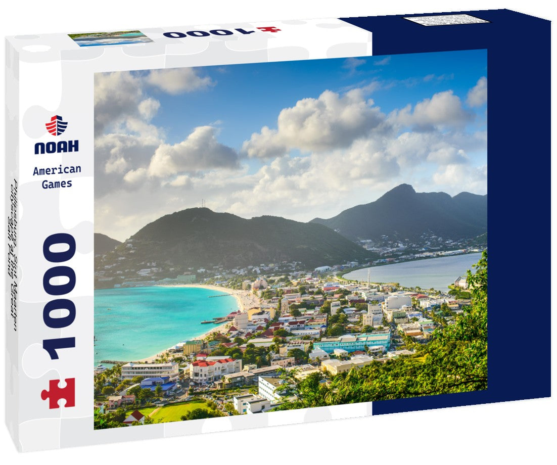 Noah Jigsaw Puzzle Philipsburg, Sint Maarten, cityscape at the Great Salt Pond 1000 pieces
