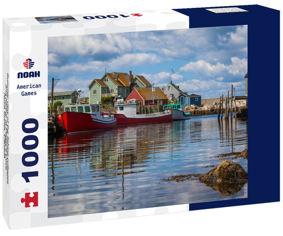 Noah Jigsaw Puzzle Summer view of the fishing cottages and harbor at Peggy's Cove, Nova Scotia, Canada 1000 pieces