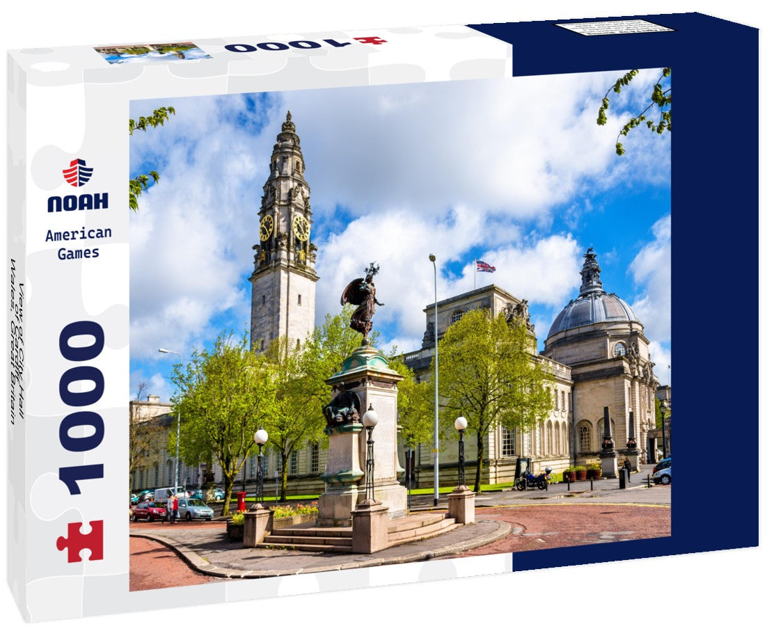 Noah Jigsaw Puzzle View of City Hall of Cardiff - Wales, Great Britain 1000 pieces