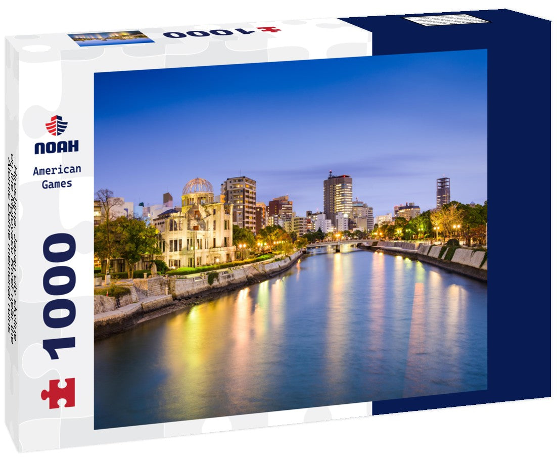 Noah Jigsaw Puzzle Hiroshima, Japan city skyline on the Motoyasu River near the Atomic Dome memorial ruins 1000 pieces