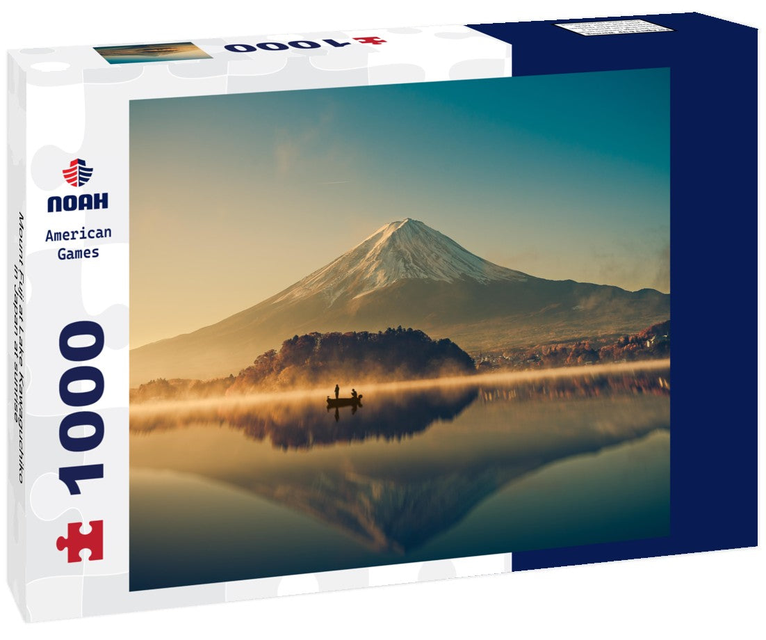 Noah Jigsaw Puzzle Mount Fuji at Lake Kawaguchiko in Japan at sunrise 1000 pieces