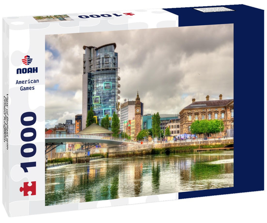 Noah Jigsaw Puzzle View of Belfast with the river Lagan - United Kingdom 1000 pieces