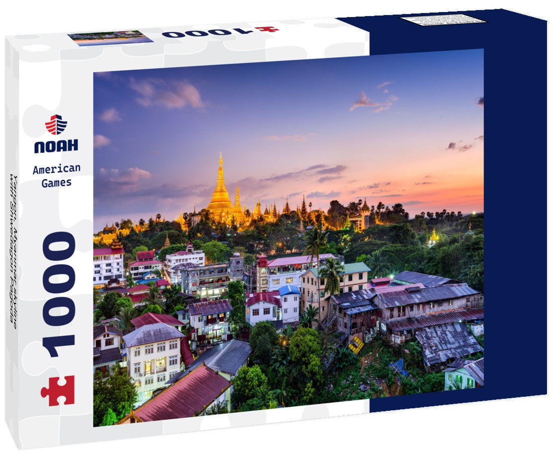 Noah Jigsaw Puzzle Yangon, Myanmar skyline with Shwedagon Pagoda 1000 pieces
