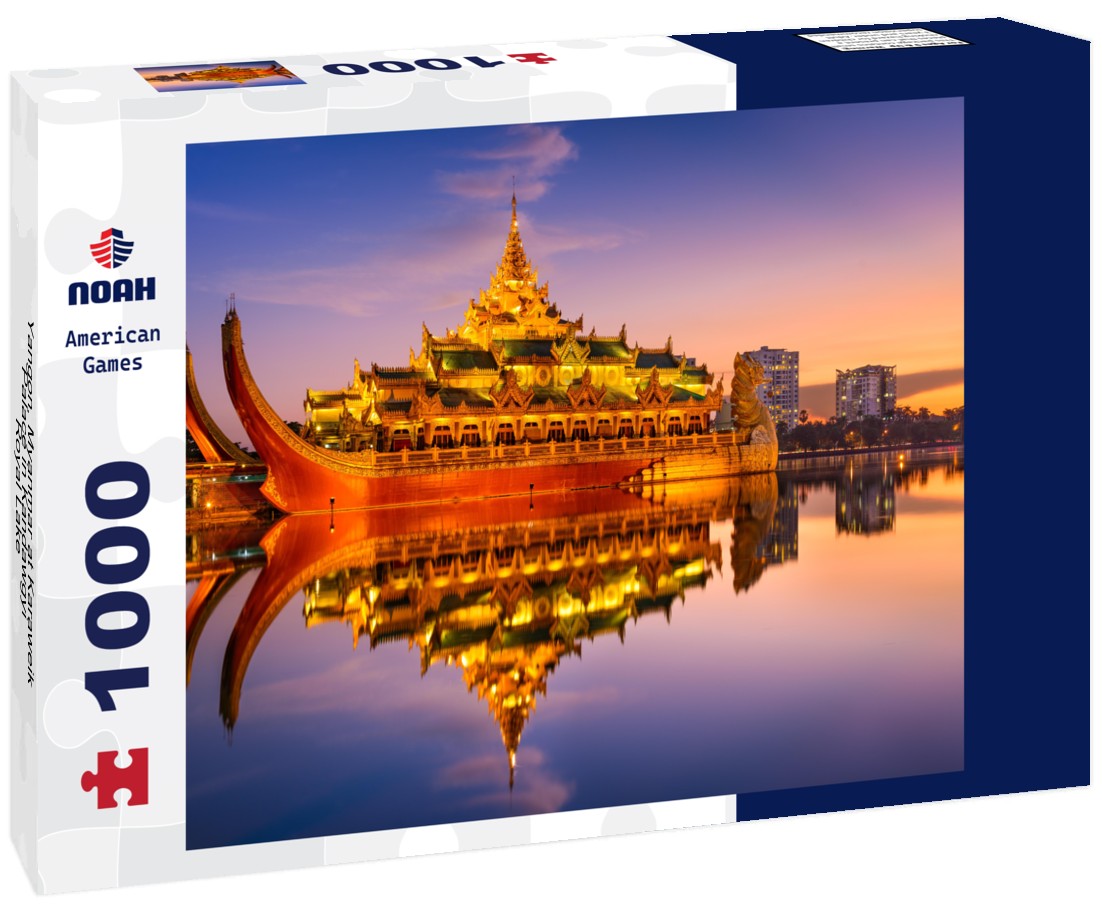 Noah Jigsaw Puzzle Yangon, Myanmar at Karaweik Palace in Kandawgyi Royal Lake 1000 pieces