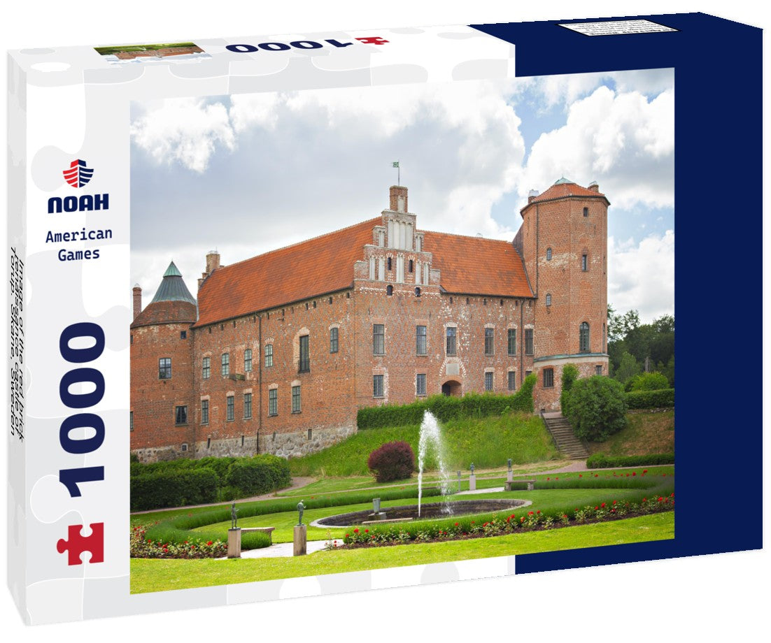 Noah Jigsaw Puzzle Image of the red brick renaissance castle of Torup. Skane, Sweden 1000 pieces