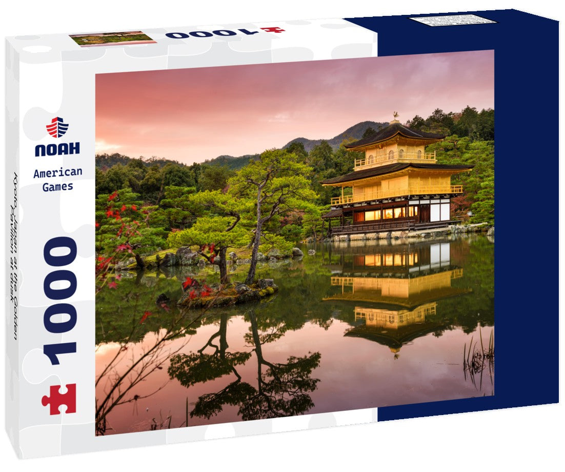 Noah Jigsaw Puzzle Kyoto, Japan at the Golden Pavilion at dusk 1000 pieces