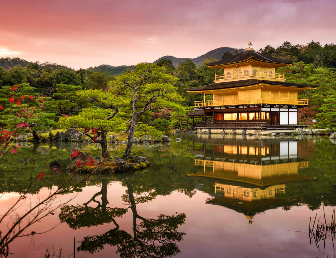Noah Jigsaw Puzzle Kyoto, Japan at the Golden Pavilion at dusk 1000 pieces