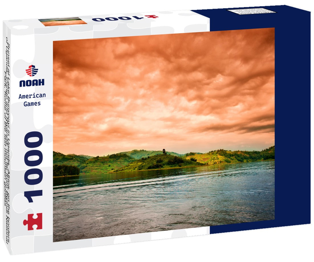 Noah Jigsaw Puzzle Sunset at Lake Bunyonyi in Uganda, Africa, on the borders of Uganda, Congo and Rwanda, not far from Bwindi National Park, home of the last mountain gorillas 1000 pieces