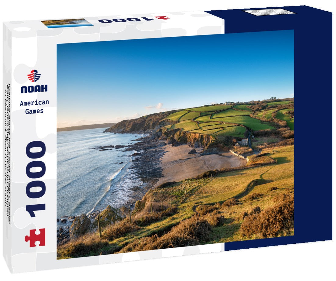 Noah Jigsaw Puzzle Walking along the South West Coastal Path, which descends from Dodman to Hemmick Beach on the south coast of Cornwall 1000 pieces