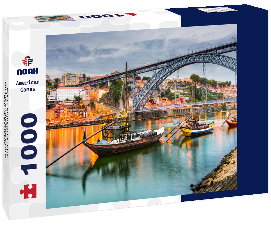 Noah Jigsaw Puzzle Porto, Portugal old town skyline on the Douro River with rabelo boats 1000 pieces