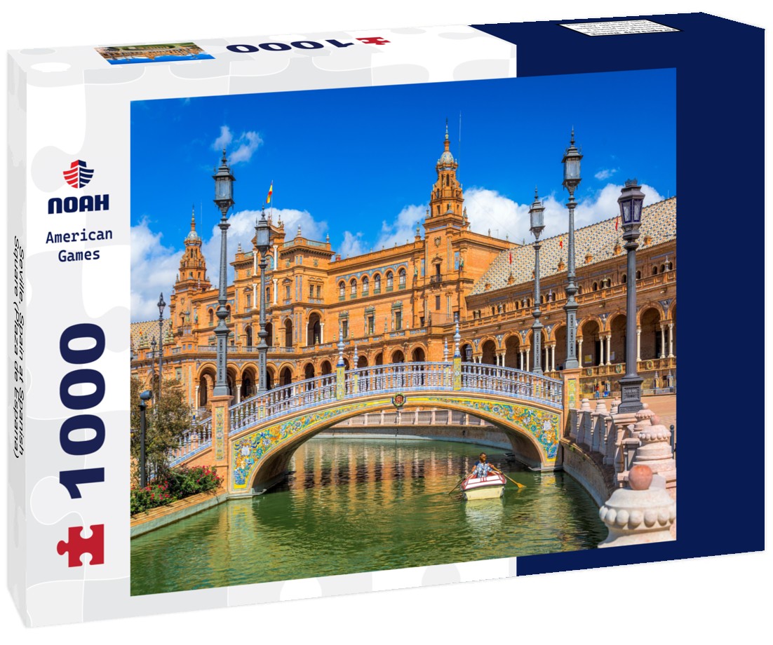 Noah Jigsaw Puzzle Seville, Spain at Spanish Square (Plaza de Espana) 1000 pieces