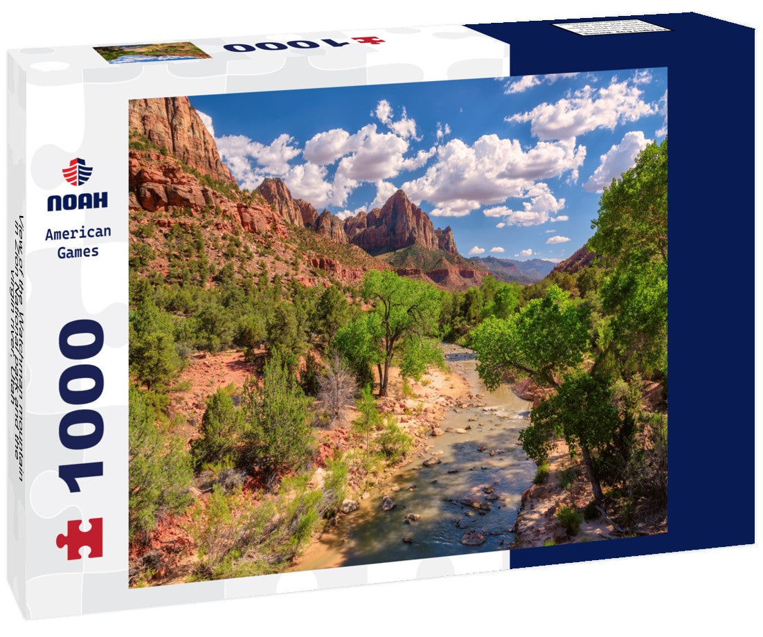 Noah Jigsaw Puzzle View of the Watchman mountain in Zion National park and the virgin river, Utah 1000 pieces