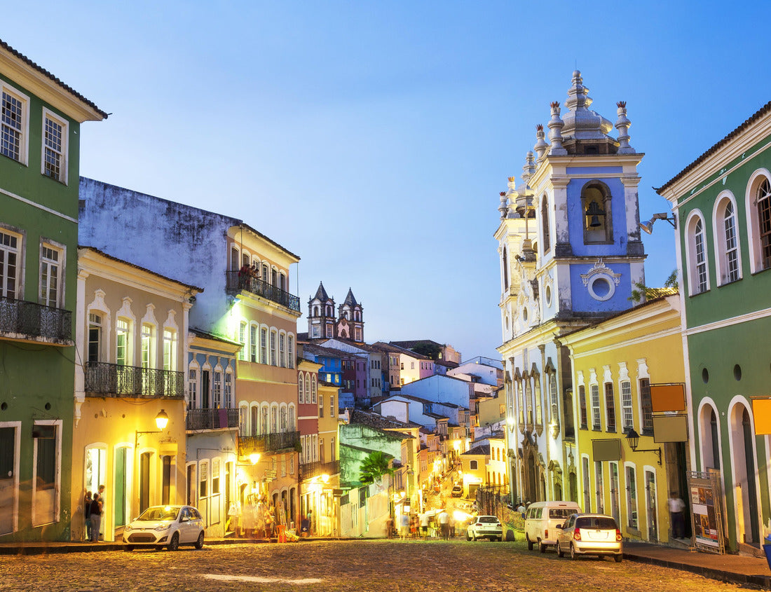 Noah Jigsaw Puzzle Colored colonial houses in the historic district Pelourinho at dusk in Salvador da Bahia, Brazil 1000 pieces