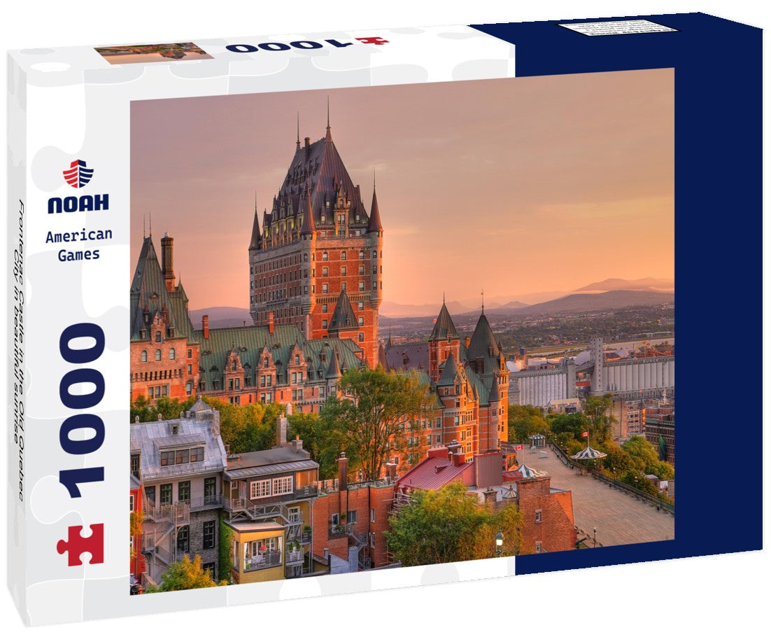 Noah Jigsaw Puzzle Frontenac Castle in the Old Quebec City in beautiful sunrise 1000 pieces