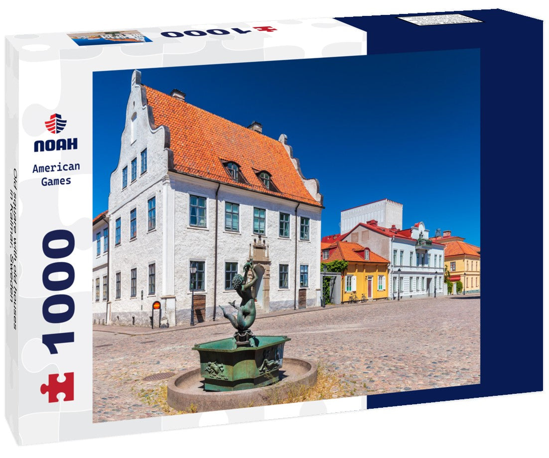 Noah Jigsaw Puzzle Old square with old houses in Kalmar, Sweden 1000 pieces