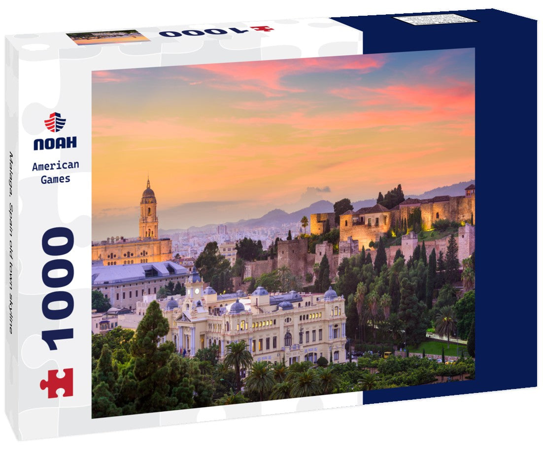 Noah Jigsaw Puzzle Malaga, Spain old town skyline 1000 pieces