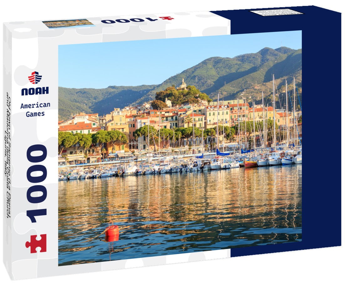 Noah Jigsaw Puzzle Old town of Sanremo (La Pigna) and Madonna della Costa Church, Liguria, Italy 1000 pieces