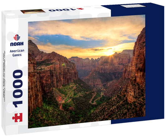 Noah Jigsaw Puzzle Sun Setting on Zion Canyon, Zion National Park, Utah 1000 pieces