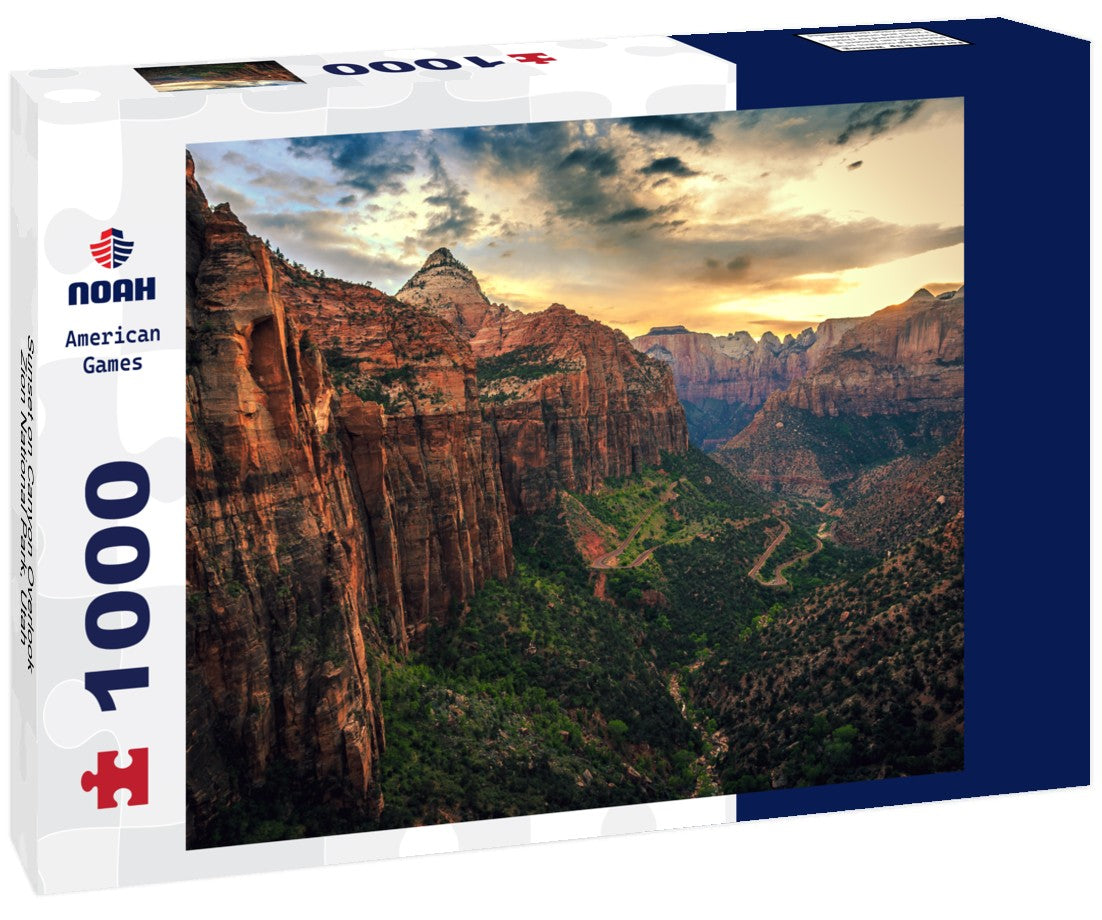 Noah Jigsaw Puzzle Sunset on Canyon Overlook, Zion National Park, Utah 1000 pieces