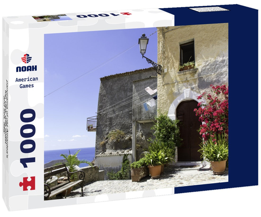 Noah Jigsaw Puzzle panorama of old Amantea's, top view with coast and sea, italy 1000 pieces