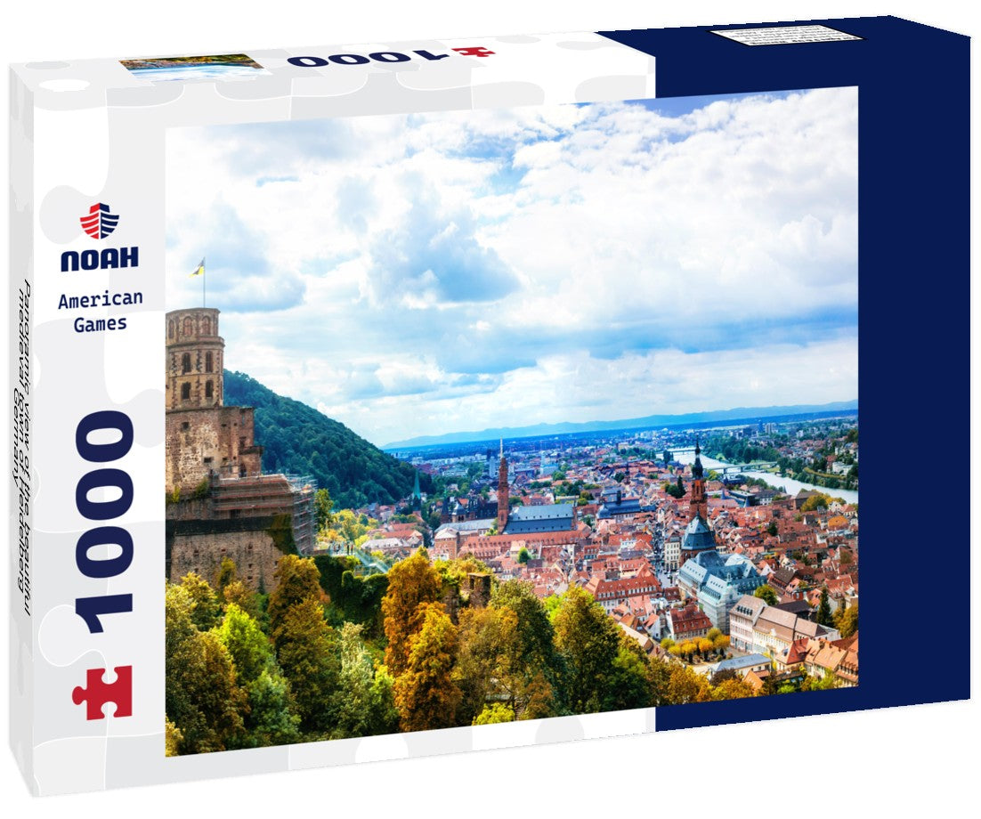 Noah Jigsaw Puzzle Panoramic view of the beautiful medieval town of Heidelberg, Germany 1000 pieces