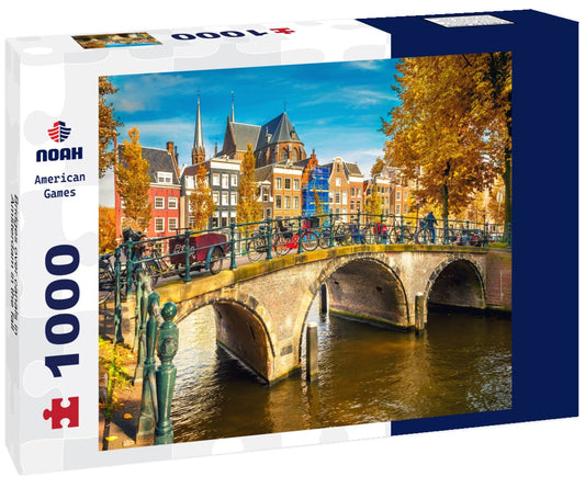 Noah Jigsaw Puzzle Bridges over canals in Amsterdam in the fall 1000 pieces