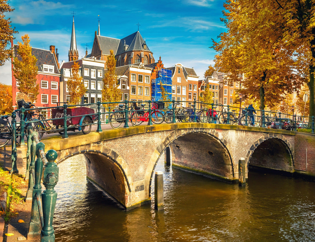 Noah Jigsaw Puzzle Bridges over canals in Amsterdam in the fall 1000 pieces
