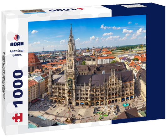 Noah Jigsaw Puzzle Munich Germany (Munich), Panorama City Skyline at Marienplatz City Hall 1000 pieces