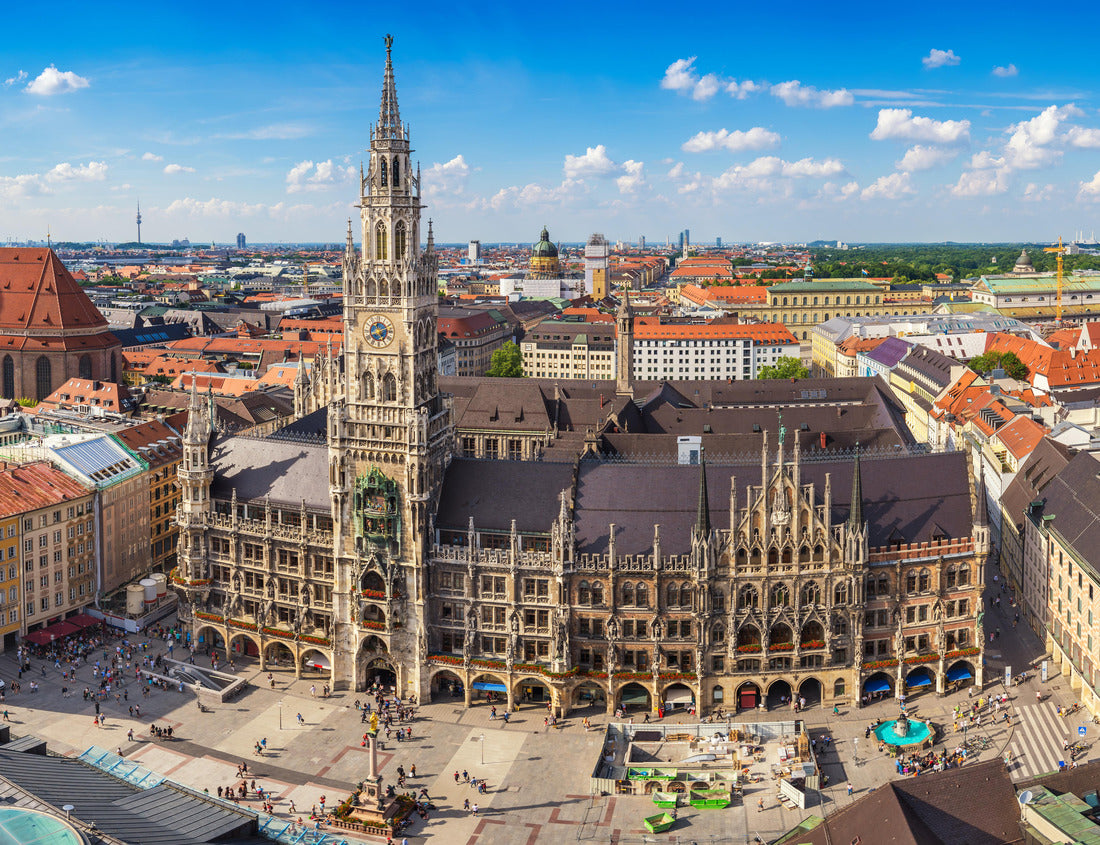 Noah Jigsaw Puzzle Munich Germany (Munich), Panorama City Skyline at Marienplatz City Hall 1000 pieces