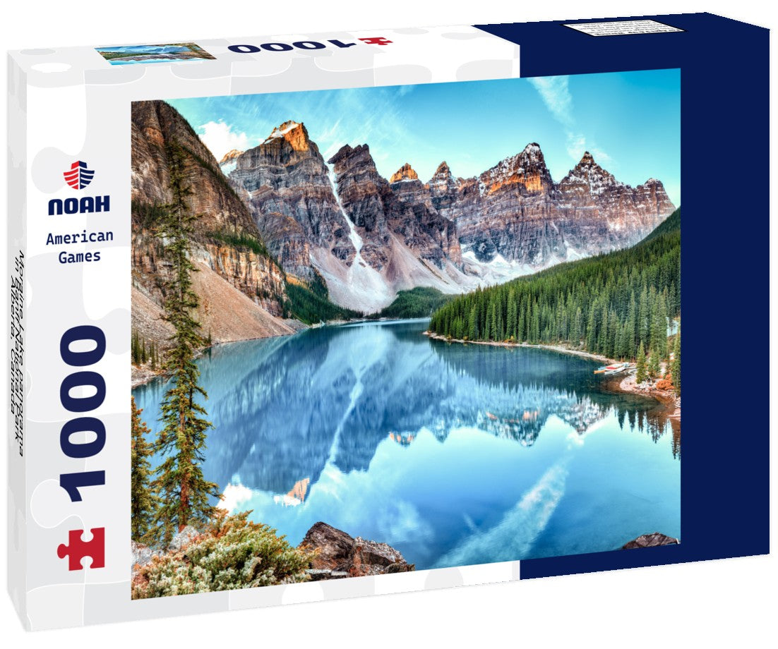 Noah Jigsaw Puzzle Moraine Lake panorama in Banff National Park, Alberta, Canada 1000 pieces