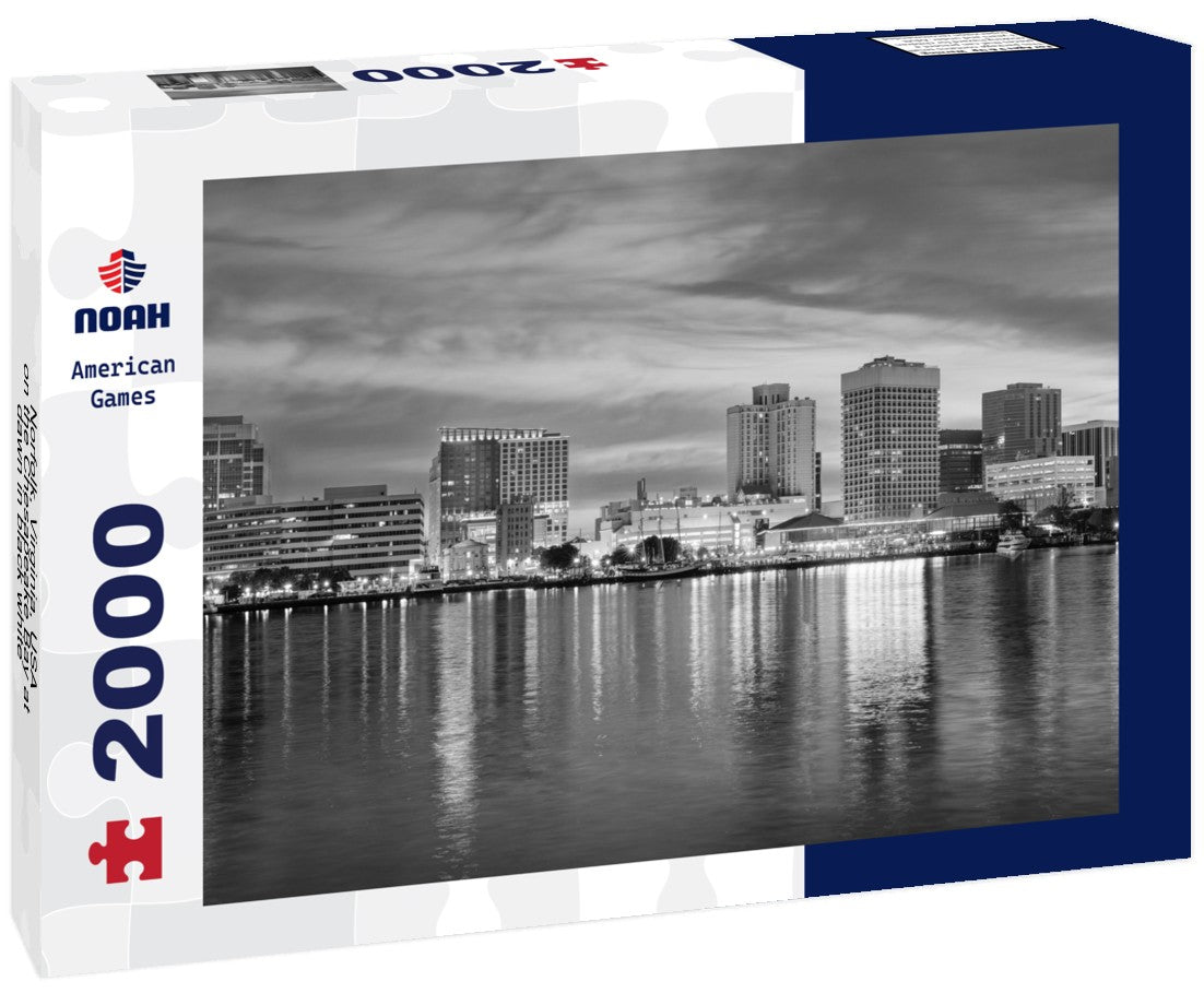 Noah Jigsaw Puzzle Norfolk, Virginia, USA on the Chesapeake Bay at dawn in black white 2000 pieces