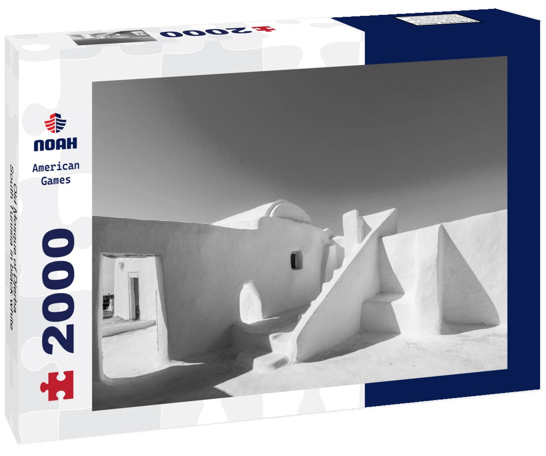 Noah Jigsaw Puzzle Old Mosque of Djerba - South Tunisia in black white 2000 pieces