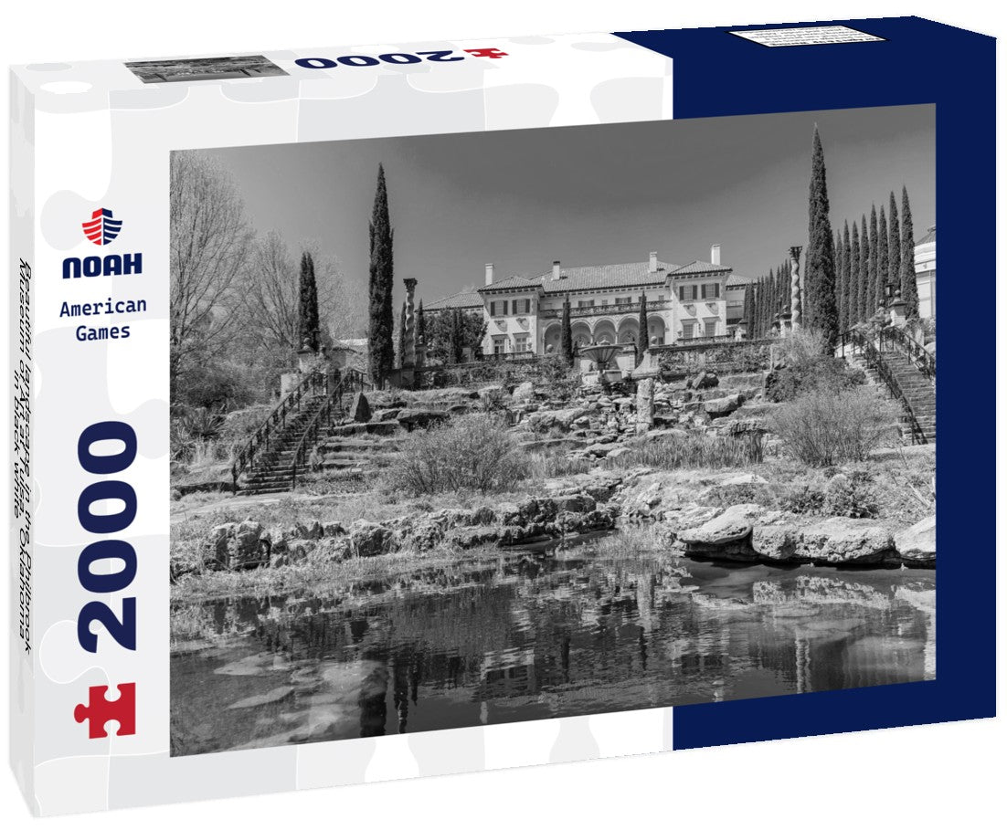 Noah Jigsaw Puzzle Beautiful landscape in the Philbrook Museum of Art at Tulsa, Oklahoma in black white 2000 pieces