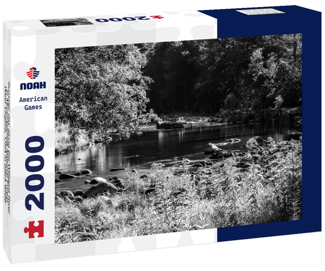 Noah Jigsaw Puzzle Summer day along the Williams River in Monongahela National Forest, West Virginia, USA in black white 2000 pieces