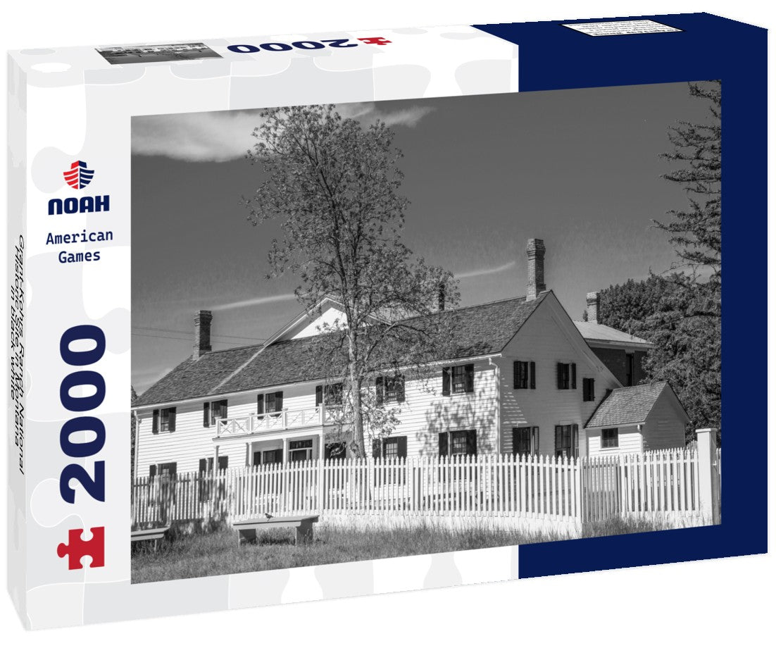 Noah Jigsaw Puzzle Grant-Kohrs Ranch National Historic Site in Montana in black white 2000 pieces